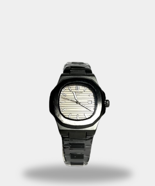 Patek  Nautilus Men’s Watch Black Strap with Champagne Dial