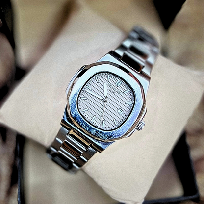 Patek  Nautilus Men’s Watch Black Strap with Champagne Dial