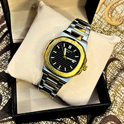 Patek Philippe Nautilus Two Tone Black